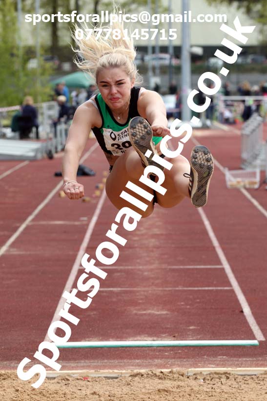 Long jump, 2021 NECAA Middlesbrough Open Meting, Sunday, May 9th. Photo: David T. Hewitson/Sports for All Pics